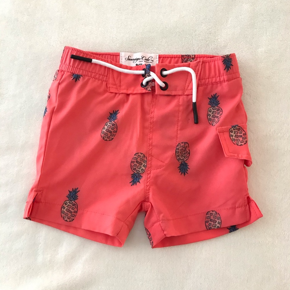 Pineapple swim trunks